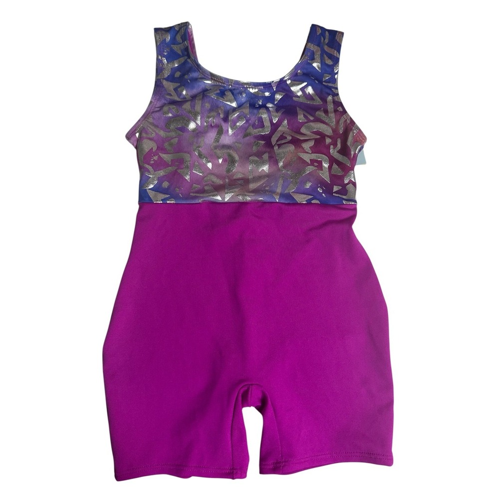 NWT Cat & Jack Girls Size XL 14 Studded Purple & Silver Swimsuit